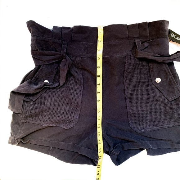 NWT anthropologie black paperbag utility shorts M - Picture 5 of 8